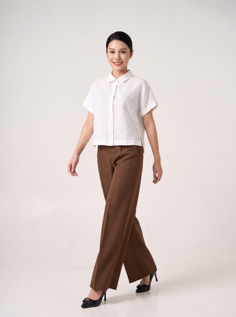 Sơ mi nữ cộc tay May 10 mã 010226259G 1