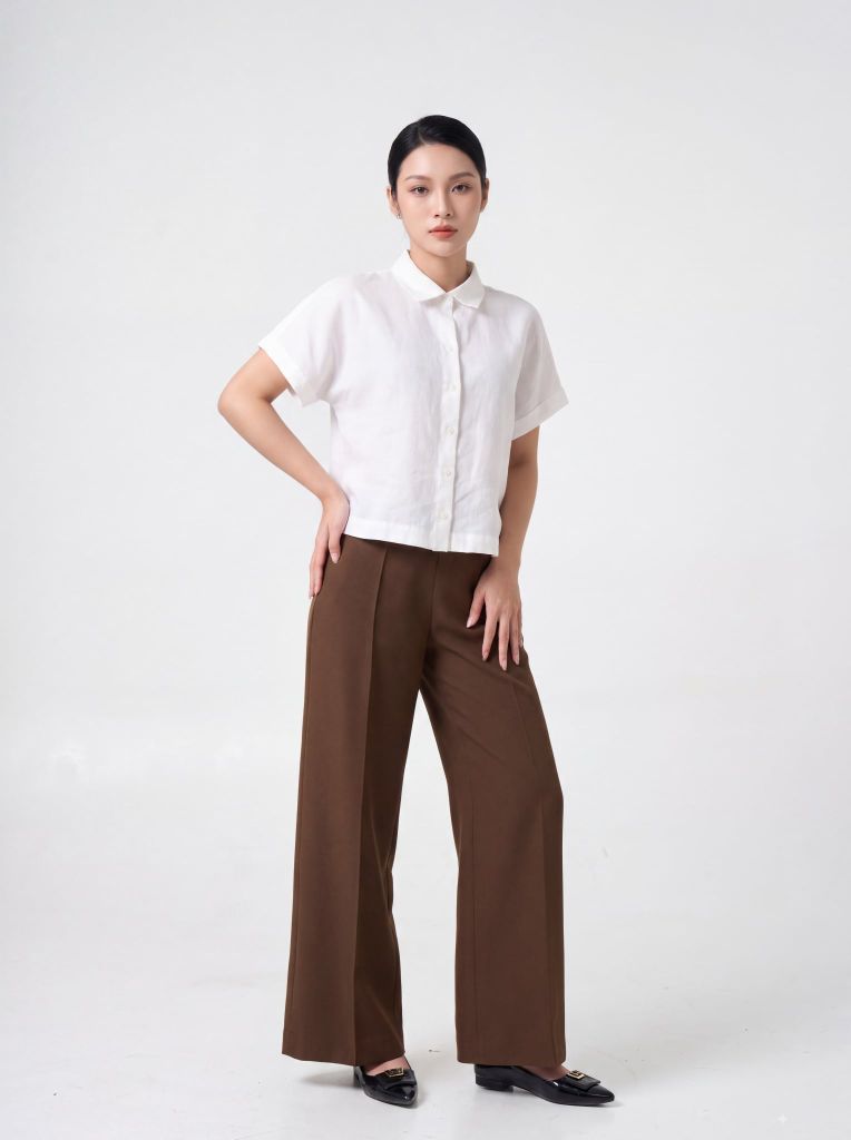 Sơ mi nữ cộc tay May 10 mã 010226259G 1