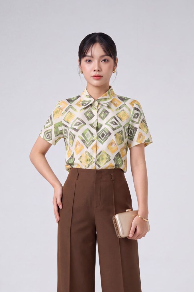 Sơ mi nữ cộc tay May 10 mã 010226281 FI10