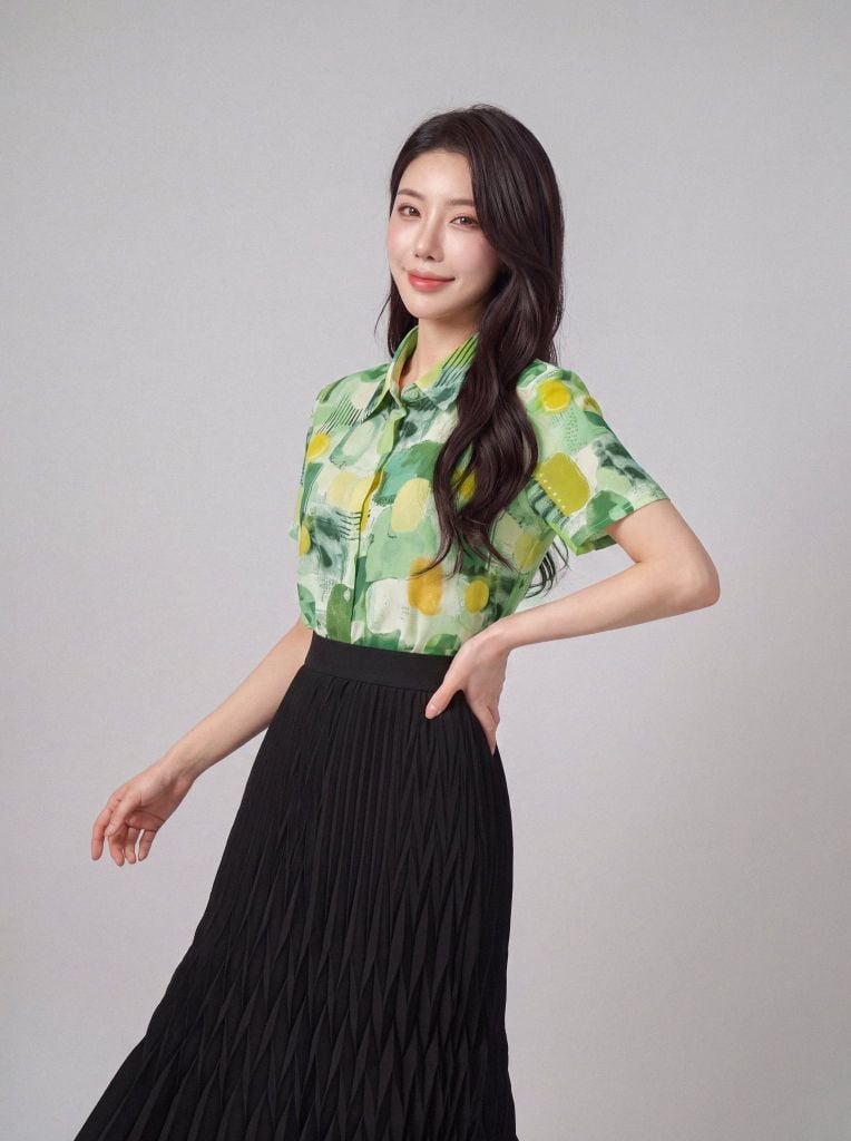 Sơ mi nữ cộc tay May 10 mã 010226281 FI12