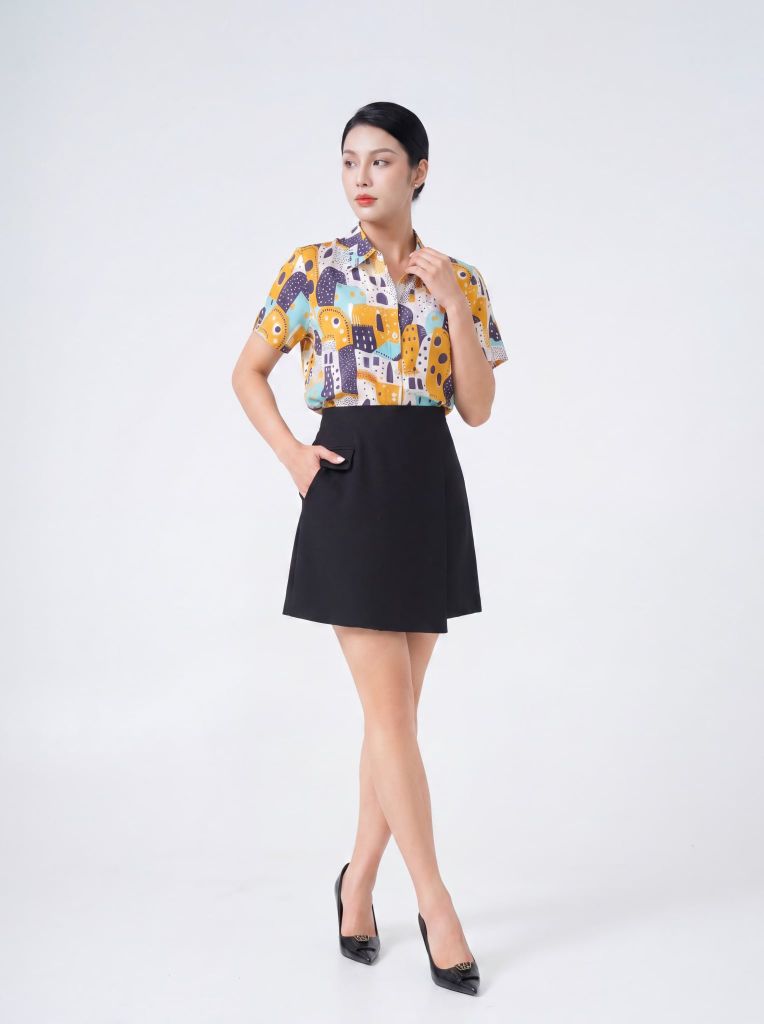 Sơ mi nữ cộc tay May 10 mã 010226281 FI13