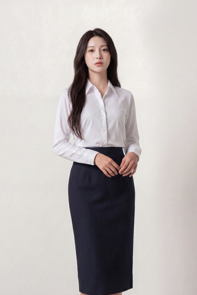 Sơ mi nữ dài tay không ly GrusZ mã 010226901GZKL AT020