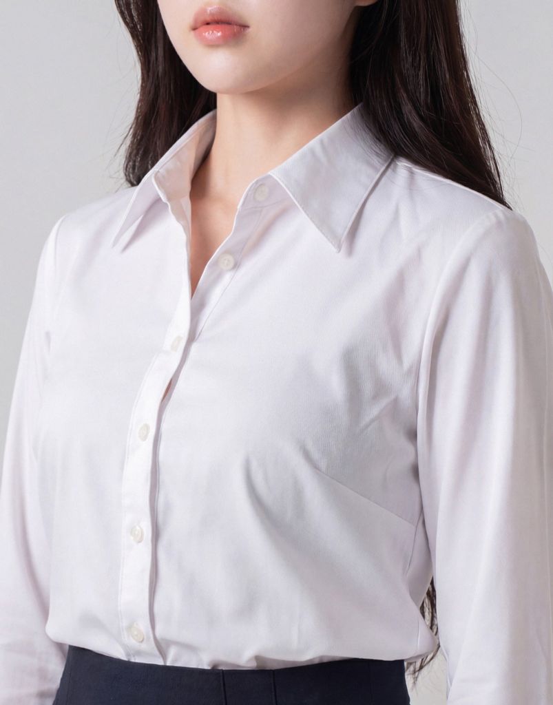 Sơ mi nữ dài tay không ly GrusZ mã 010226901GZKL AT020