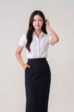  Sơ mi nữ cộc tay không ly GrusZ mã 010226902GZKL AT020 