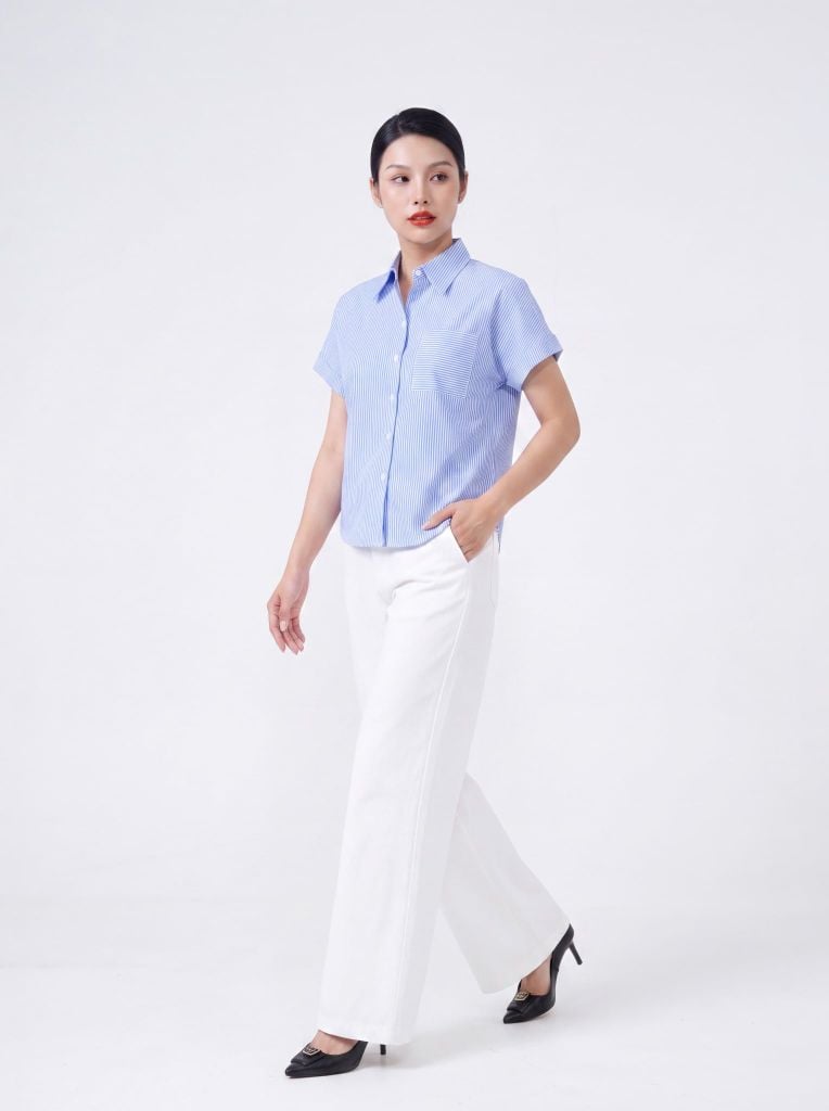 Sơ mi nữ cộc tay May 10 mã 010226921TT 1