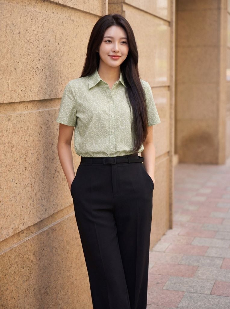 Sơ mi nữ cộc tay May 10 mã 010226924L1 1