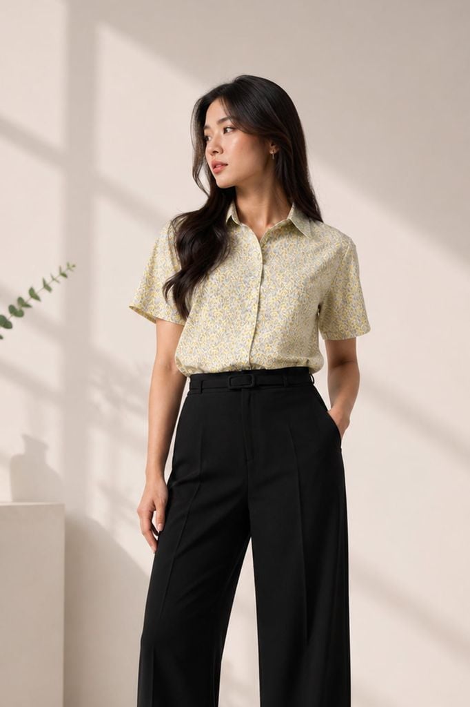 Sơ mi nữ cộc tay May 10 mã 010226924L1 2