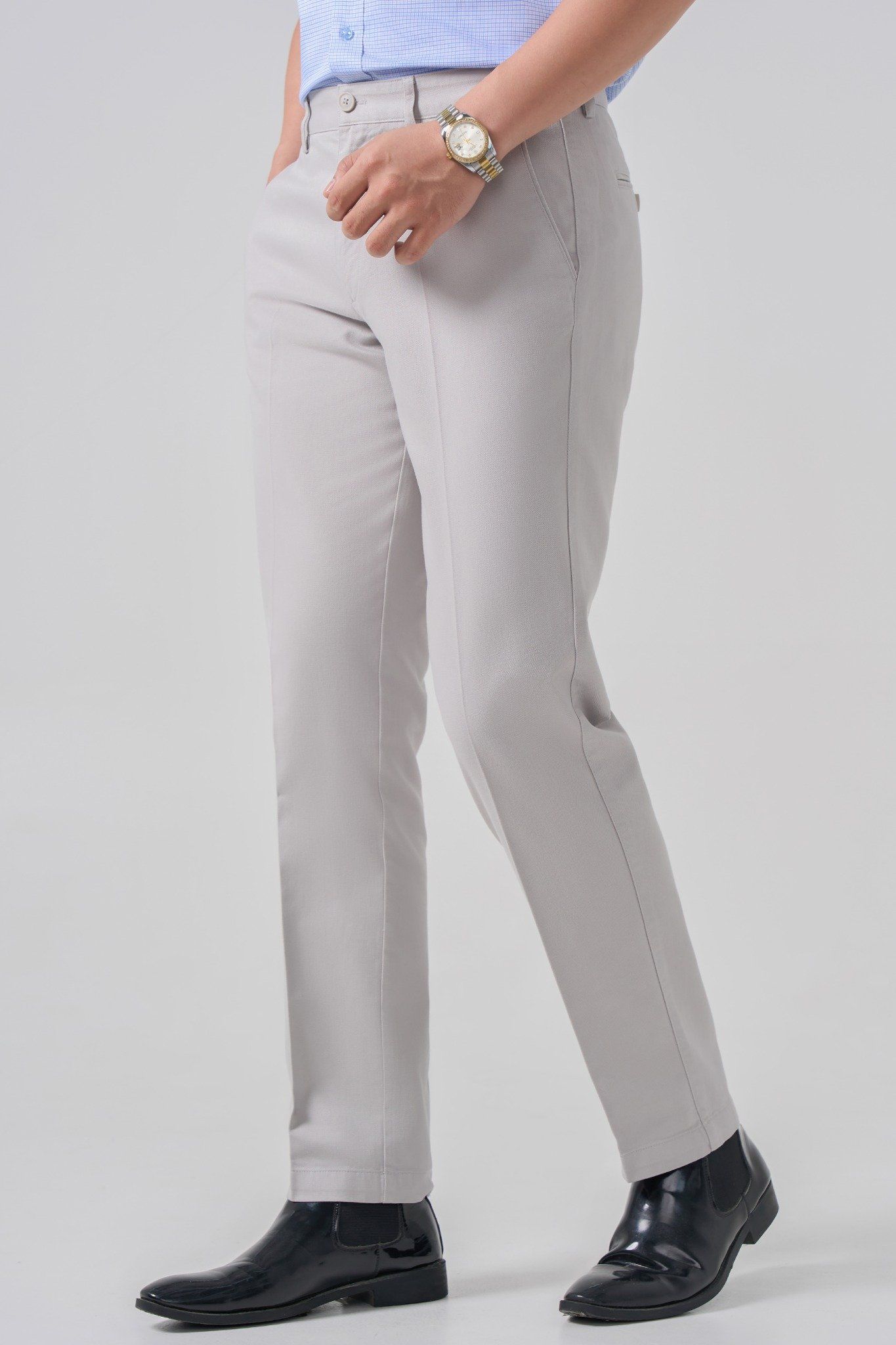 Quần kaki nam May 10 không ly mã 020123243KL QK053