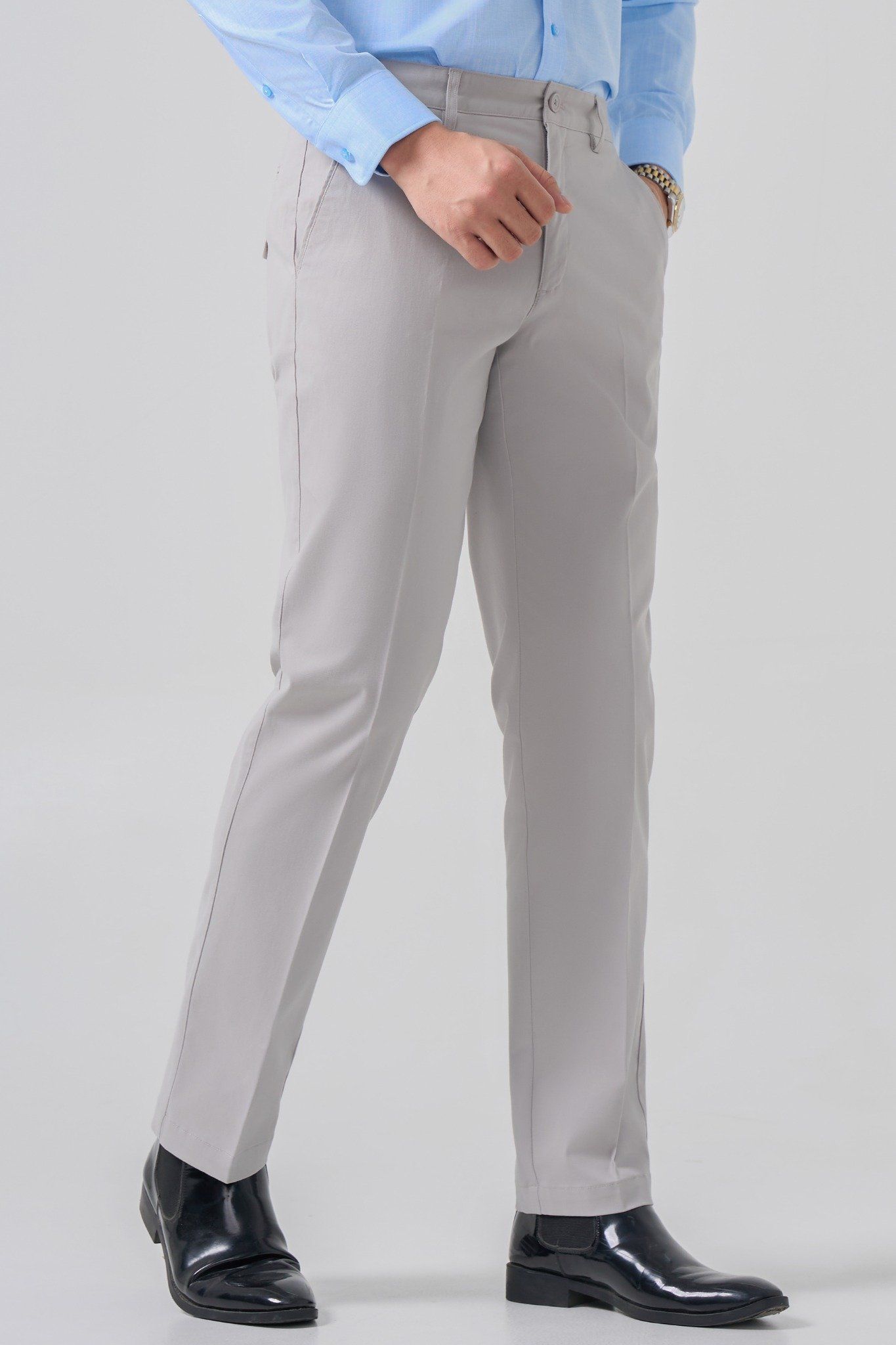 Quần kaki nam May 10 không ly mã 020124359KL QK070