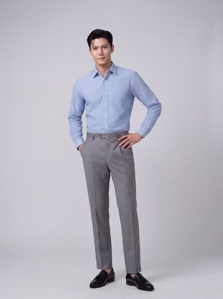 Quần âu nam có ly GrusZ mã 020125141GZCL KL003