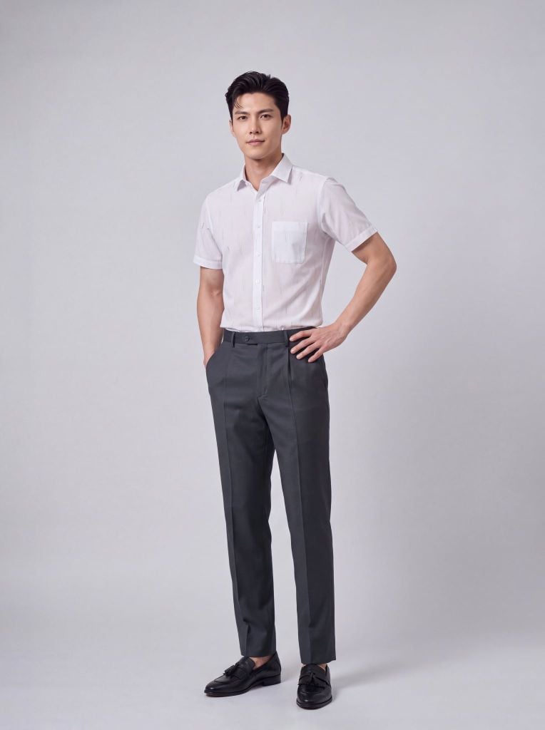 Quần âu nam có ly GrusZ mã 020126052GZCL VG108