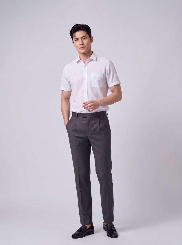 Quần âu nam có ly GrusZ mã 020126052GZCL VG105