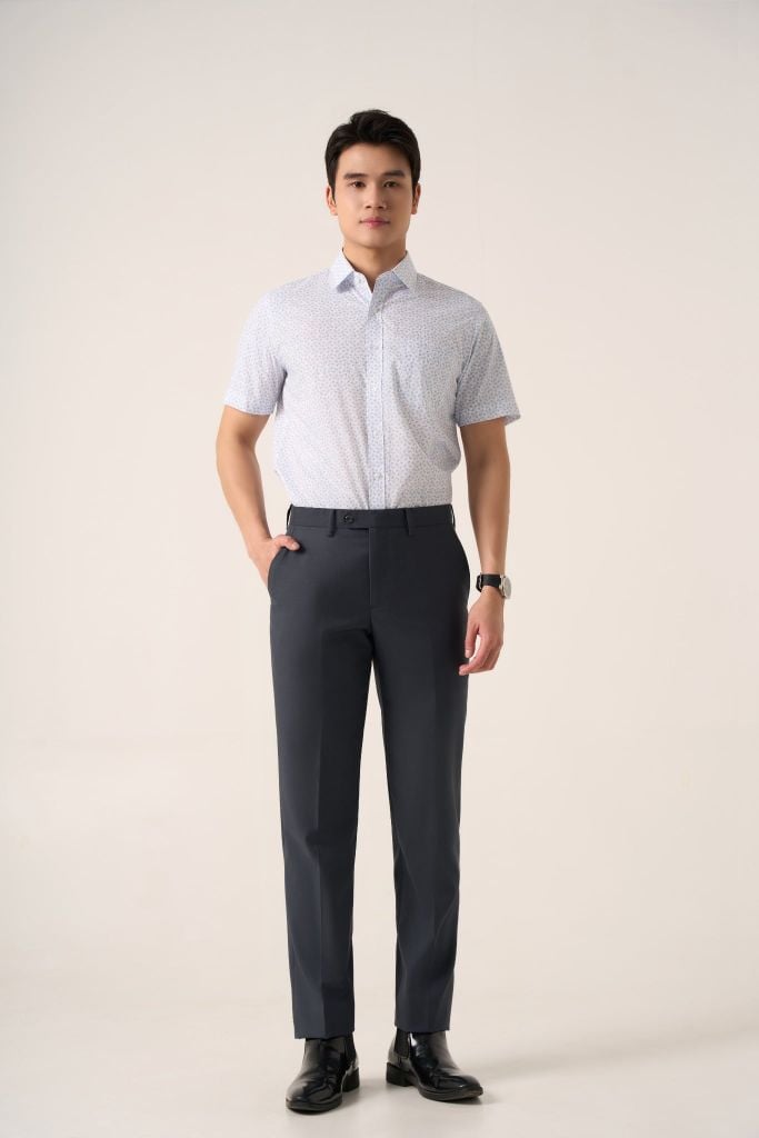 Quần âu nam không ly GrusZ mã 020126904GZKL 16637-27