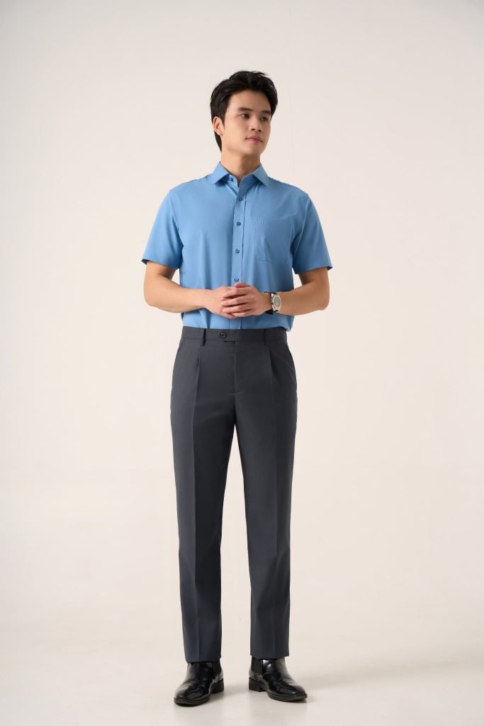 Quần âu nam có ly GrusZ mã 020126905GZCL 16637-27