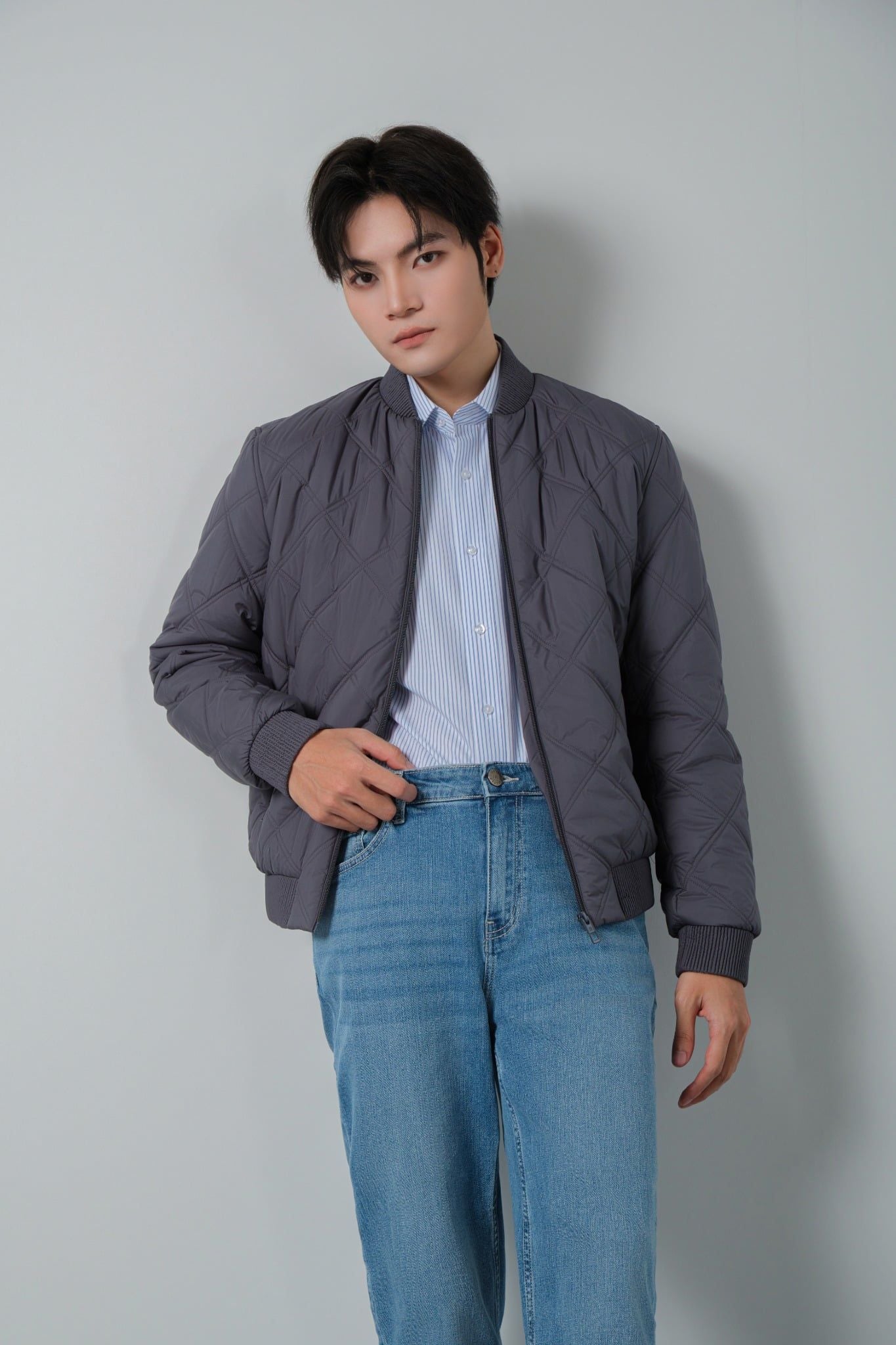 Áo khoác bông nam May 10 mã 030125304LGG Gray