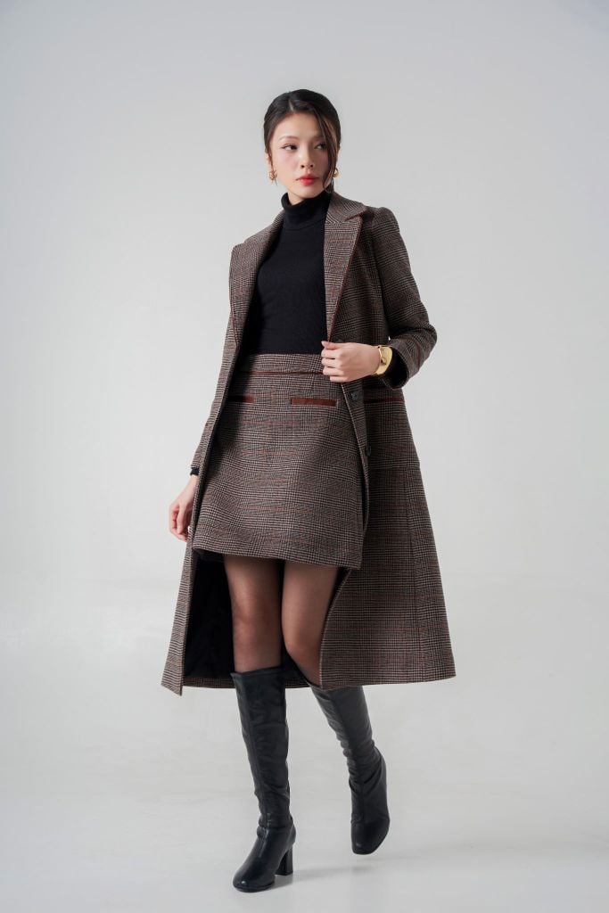 Bộ áo khoác váy nữ GrusZ mã 030224086GZBS 97BS