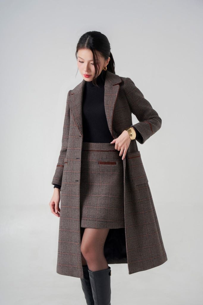 Bộ áo khoác váy nữ GrusZ mã 030224086GZBS 97BS