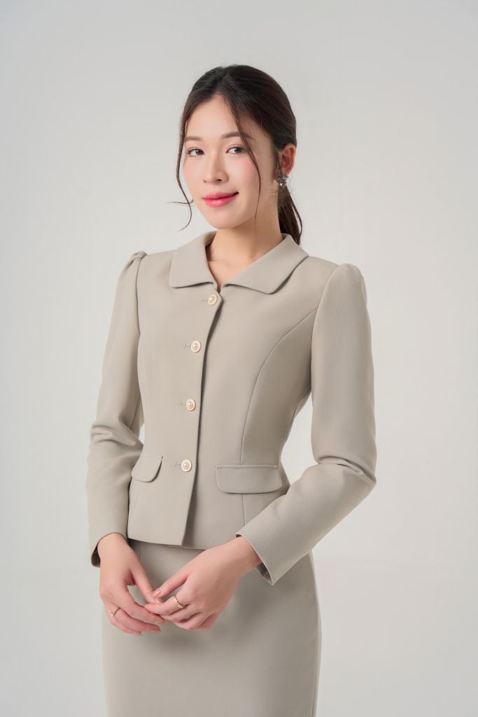 Bộ áo khoác váy nữ May 10 mã 030224350TD VG091