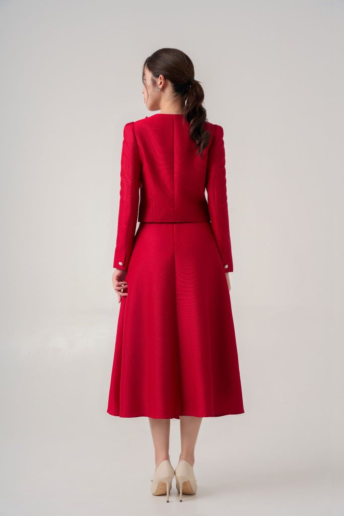 Bộ áo khoác váy nữ May 10 mã 030225017GZ VK169