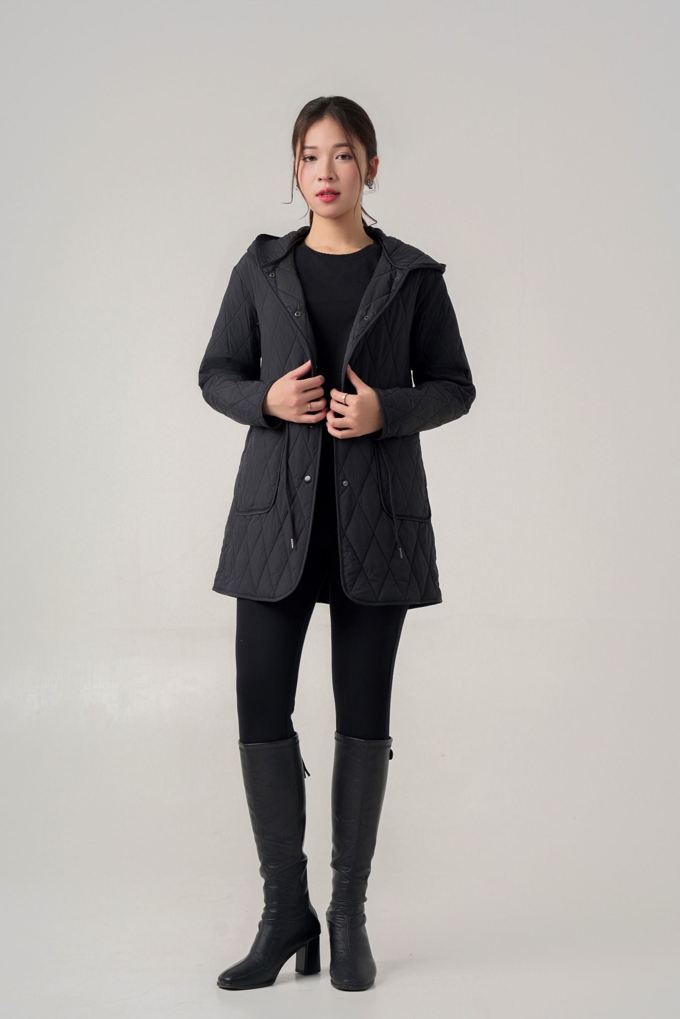 Áo khoác bông nữ May 10 mã 030225305LGG BLACK