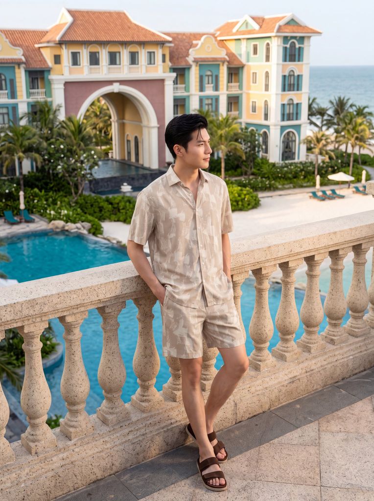 Bộ quần áo lanh May 10 mã 060126245ON 2