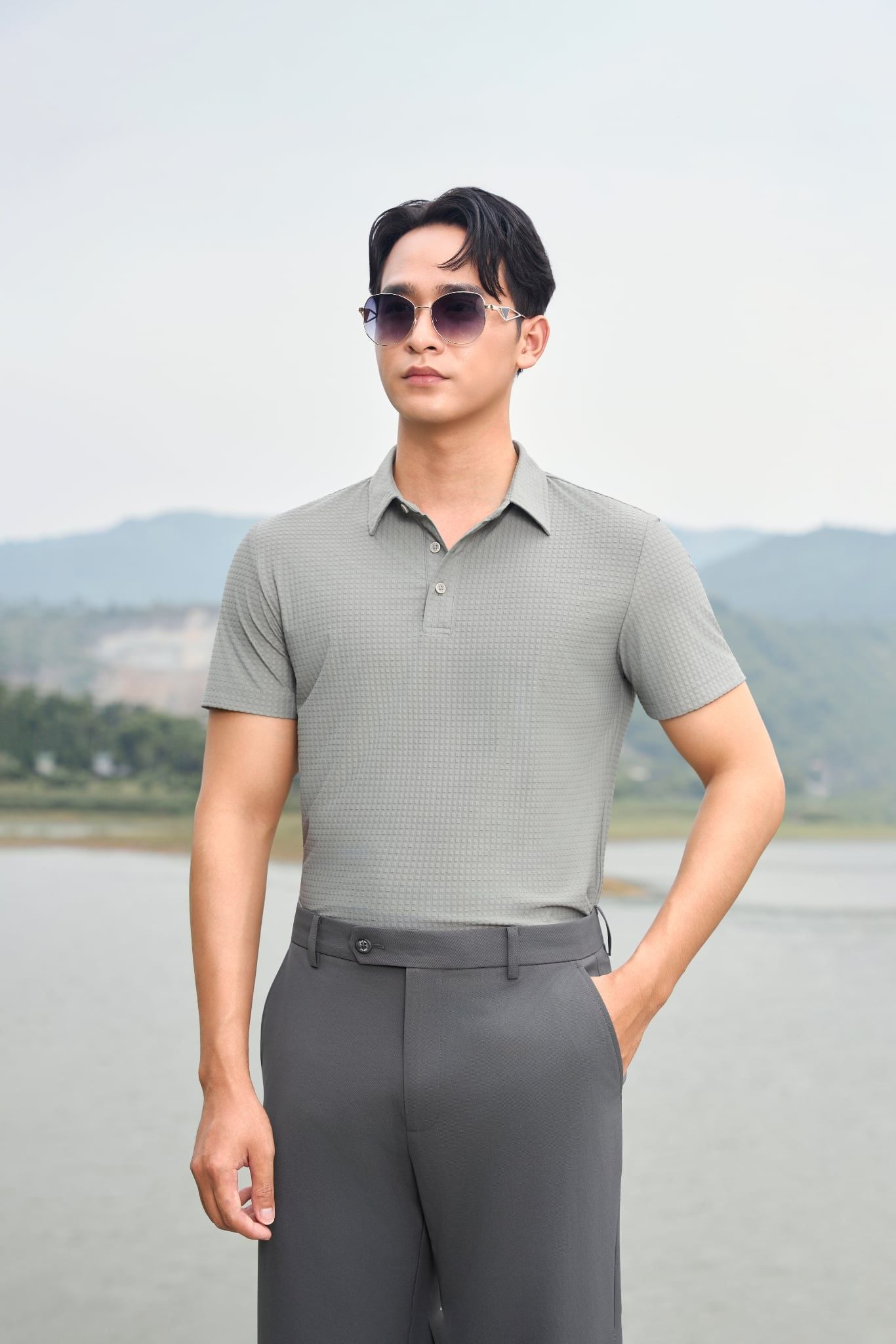 Áo phông nam cộc tay GrusZ mã 140126017GZTĐ APVG03
