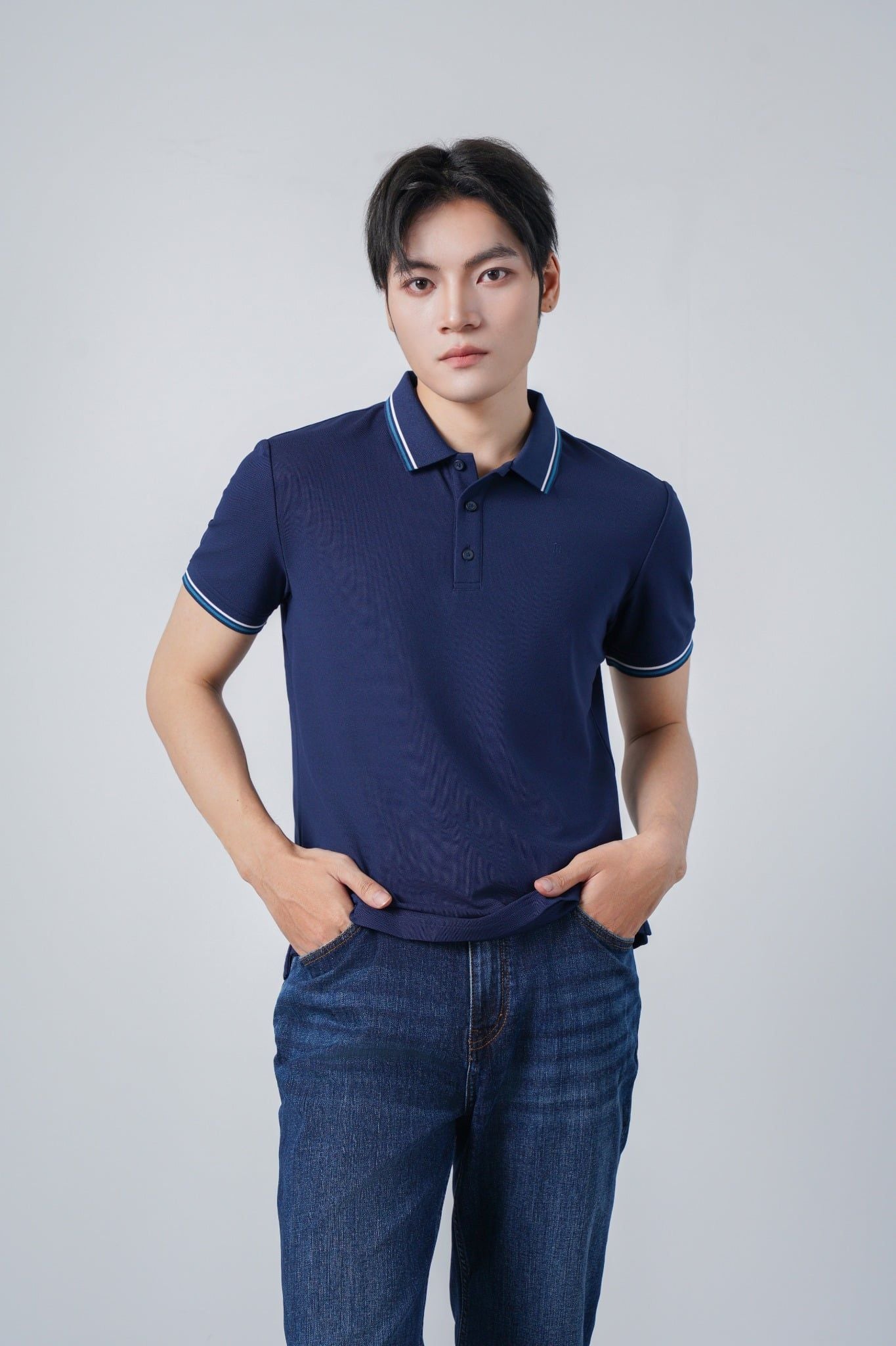 Áo phông nam cộc tay May 10 mã 140125119FL D Navy