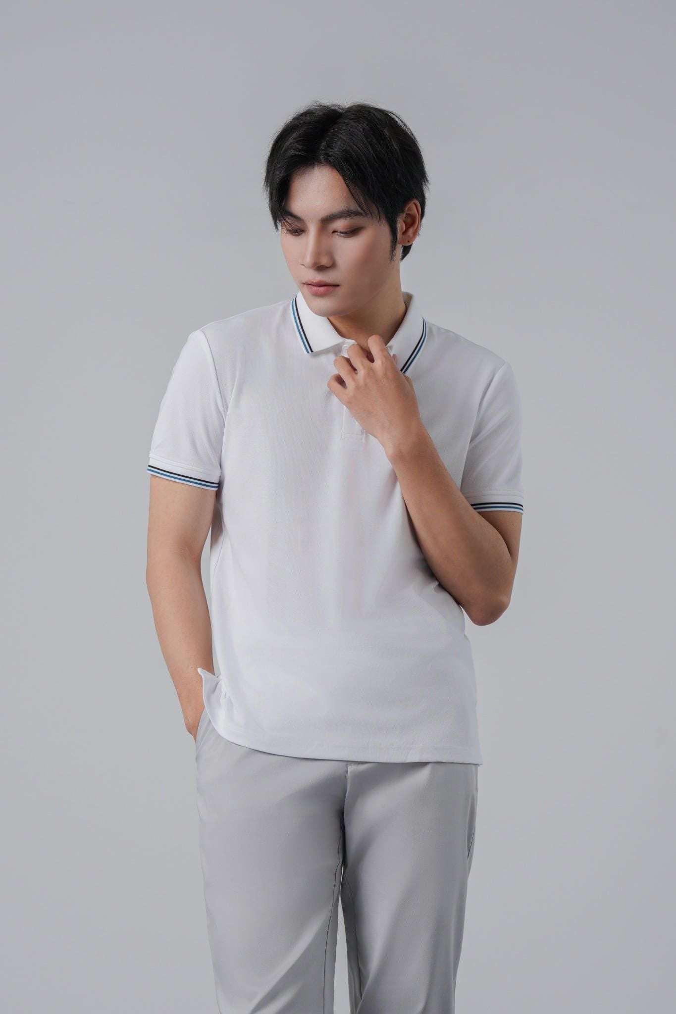 Áo phông nam cộc tay May 10 mã 140125119FL WHITE