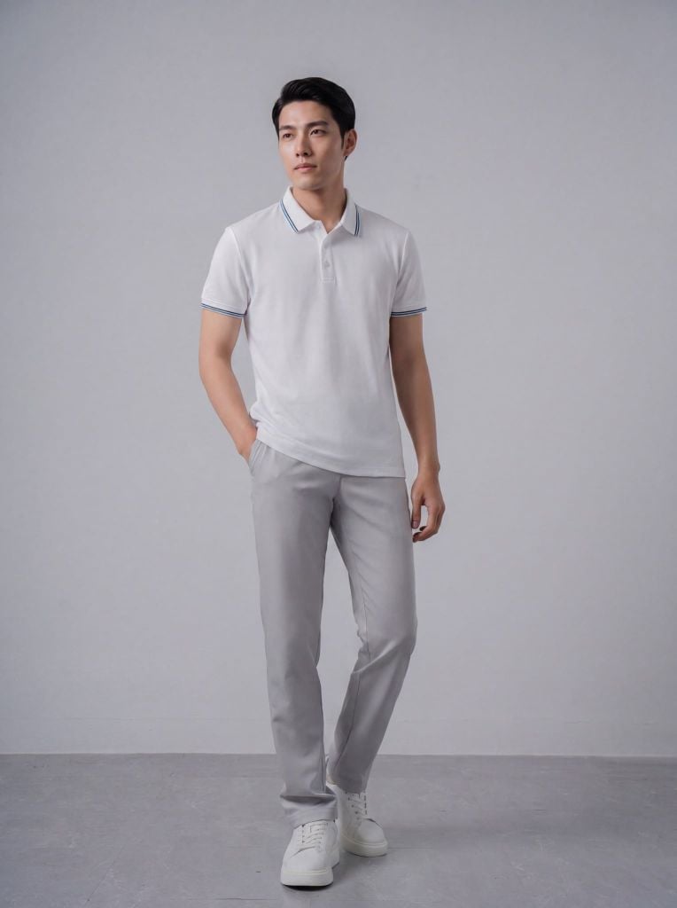 Áo phông nam cộc tay May 10 mã 140125119FL WHITE