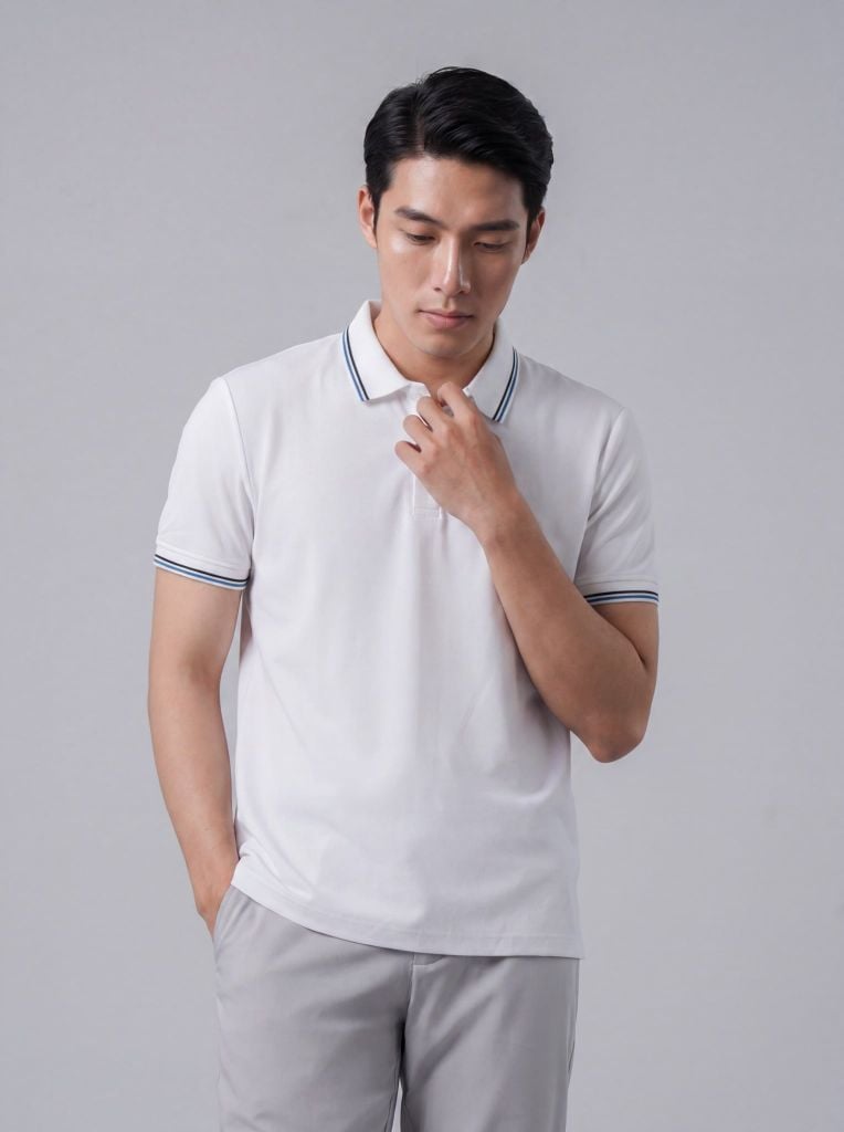 Áo phông nam cộc tay May 10 mã 140125119FL WHITE