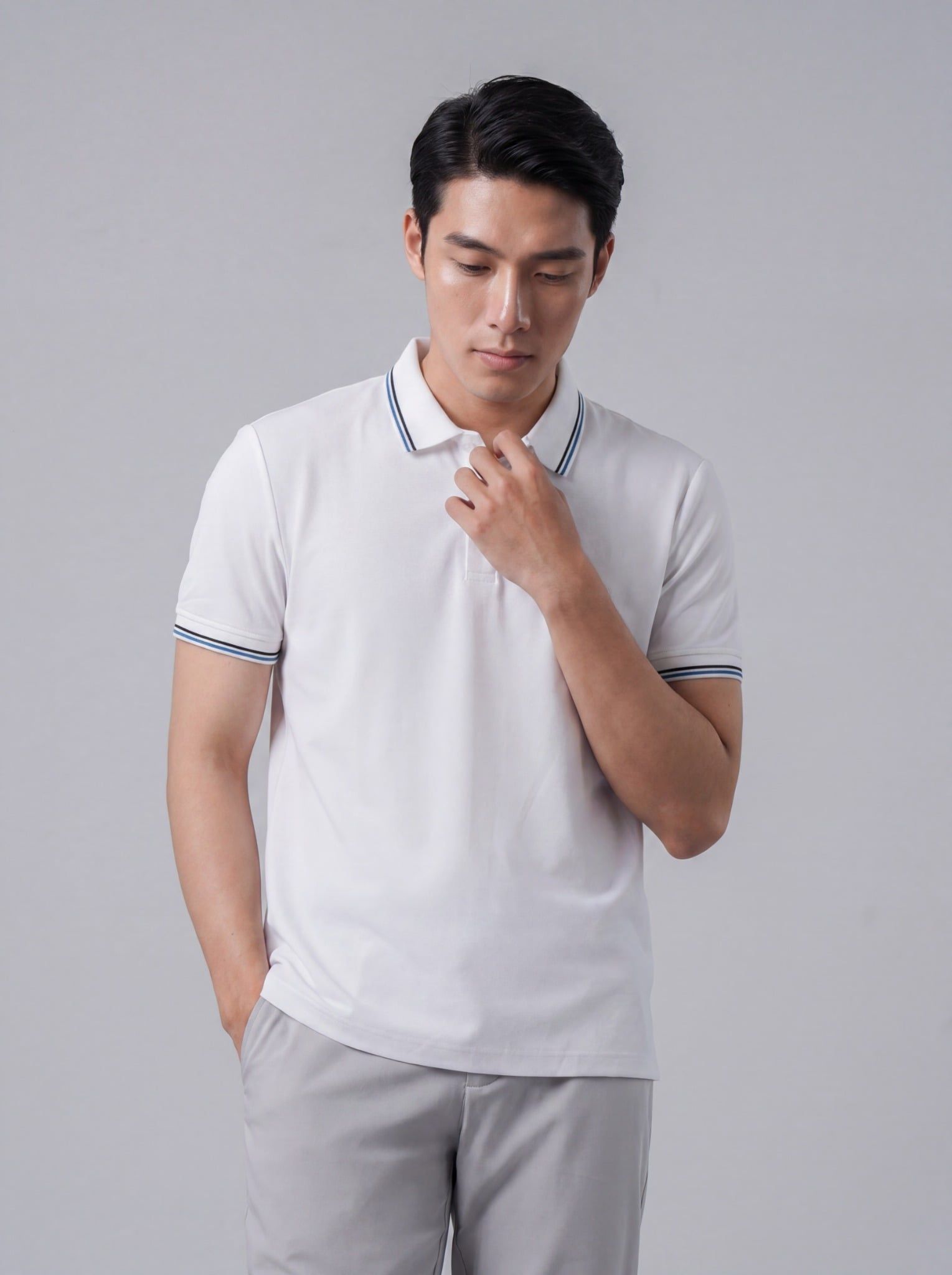 Áo phông nam cộc tay May 10 mã 140125119FL WHITE