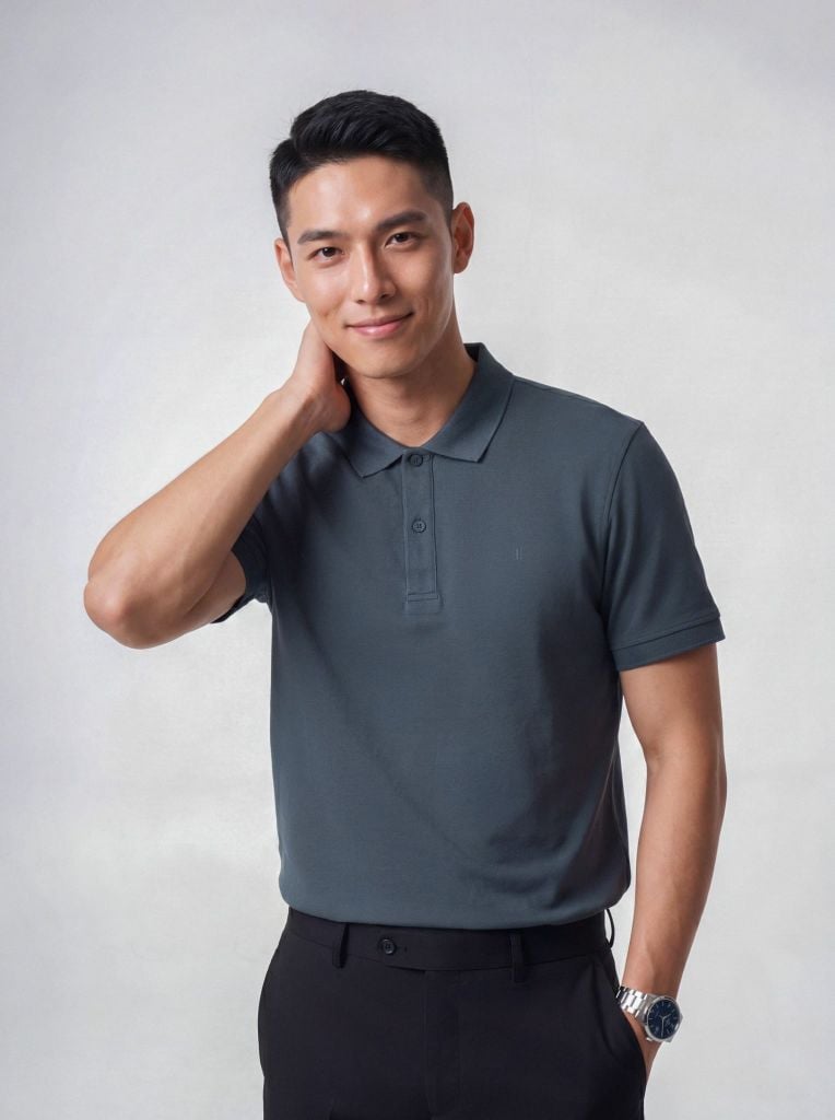 Áo phông nam cộc tay May 10 mã 140126006LV Ghi