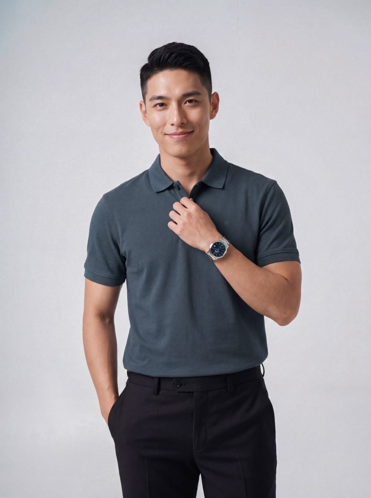 Áo phông nam cộc tay May 10 mã 140126006LV Ghi