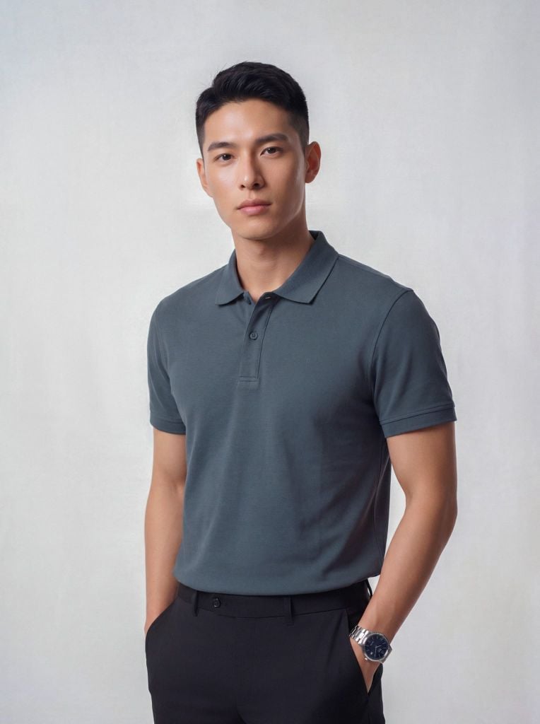 Áo phông nam cộc tay May 10 mã 140126006LV Ghi