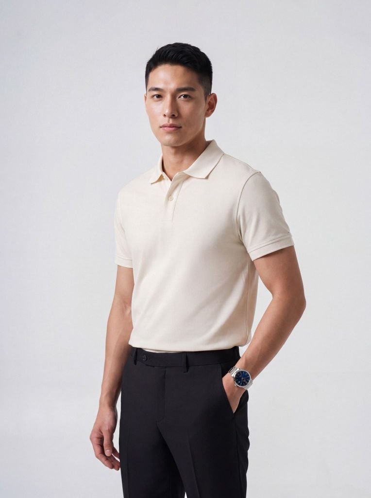 Áo phông nam cộc tay May 10 mã 140126006LV Trắng