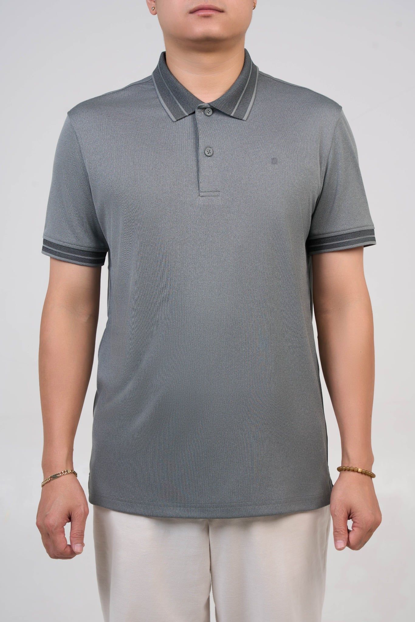 Áo phông nam cộc tay May 10 form Regular mã 140126089FL DK.GREY