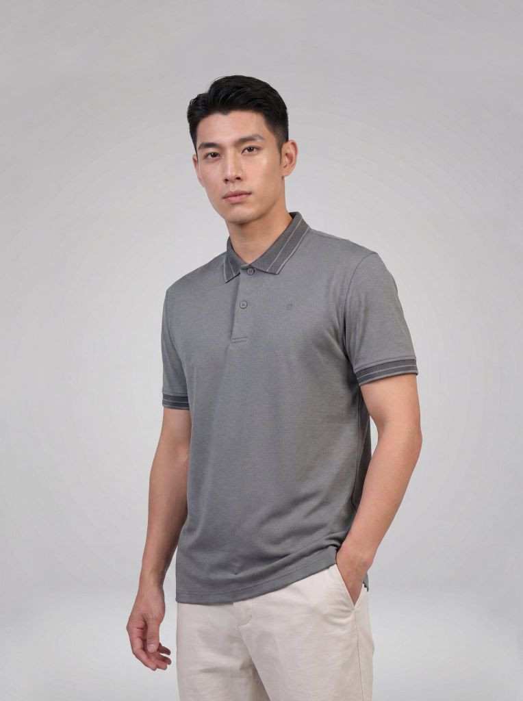 Áo phông nam cộc tay May 10 form Regular mã 140126089FL DK.GREY