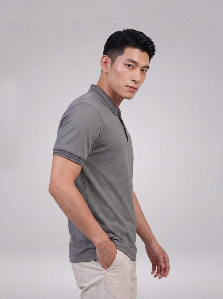 Áo phông nam cộc tay May 10 form Regular mã 140126089FL DK.GREY