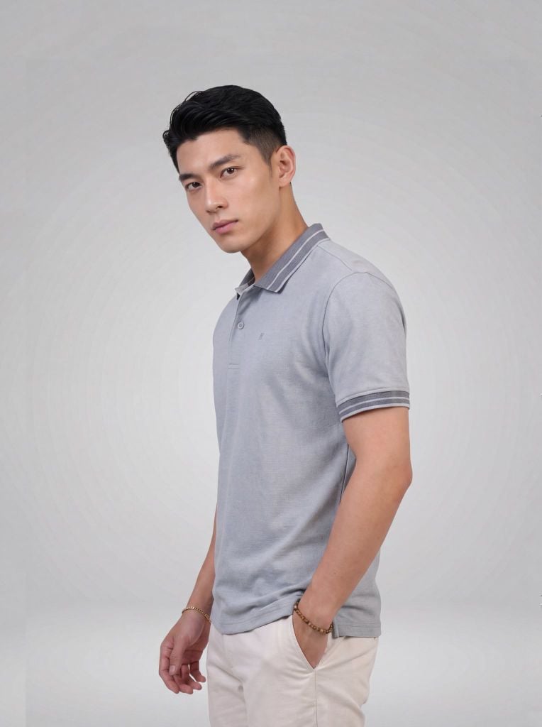 Áo phông nam cộc tay May 10 form Regular mã 140126089FL GREY-FL