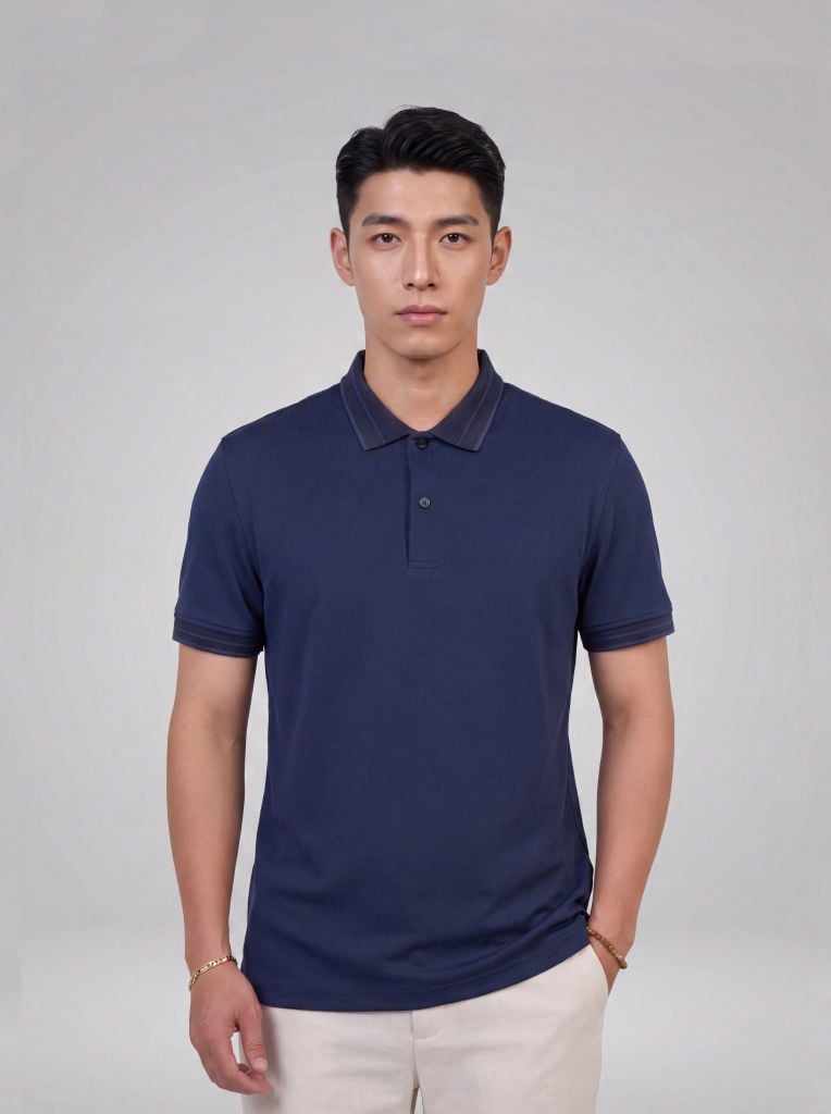 Áo phông nam cộc tay May 10 form Regular mã 140126089FL NAVY-FL