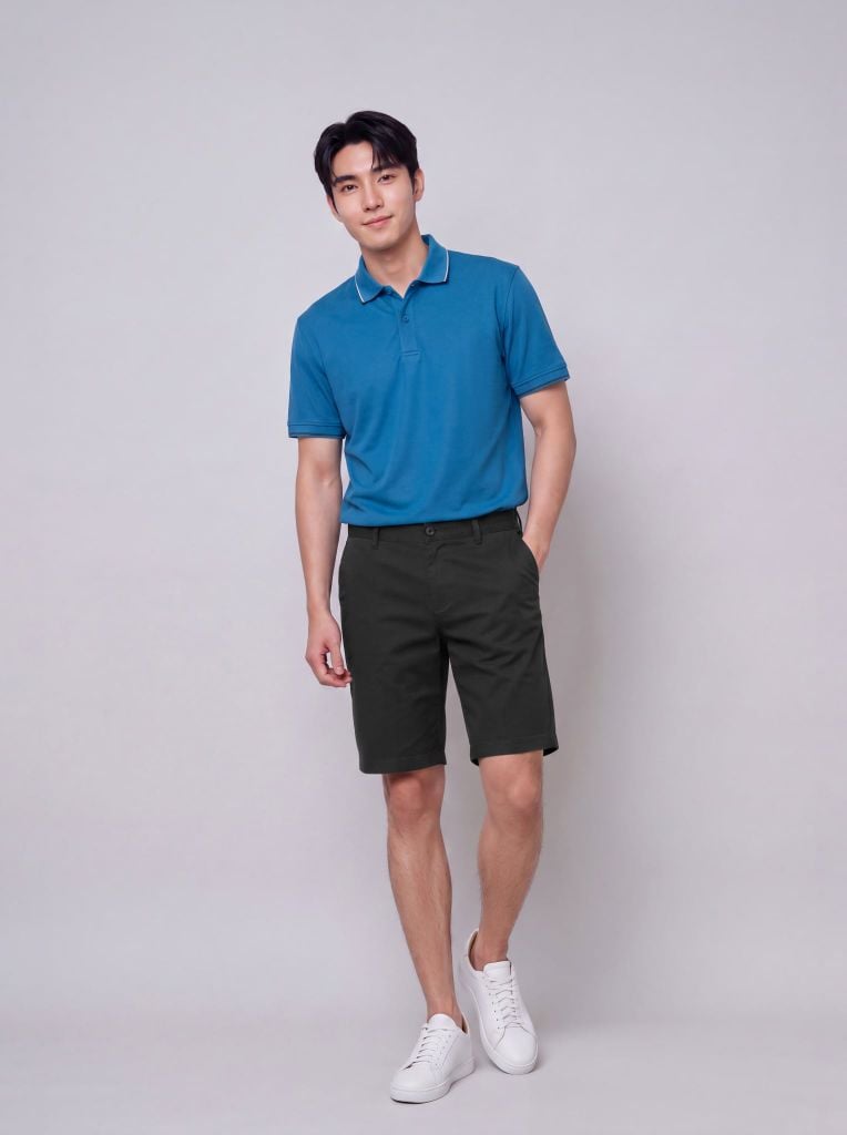 Áo phông nam cộc tay May 10 mã 140126215LV Xanh Cổ Vịt