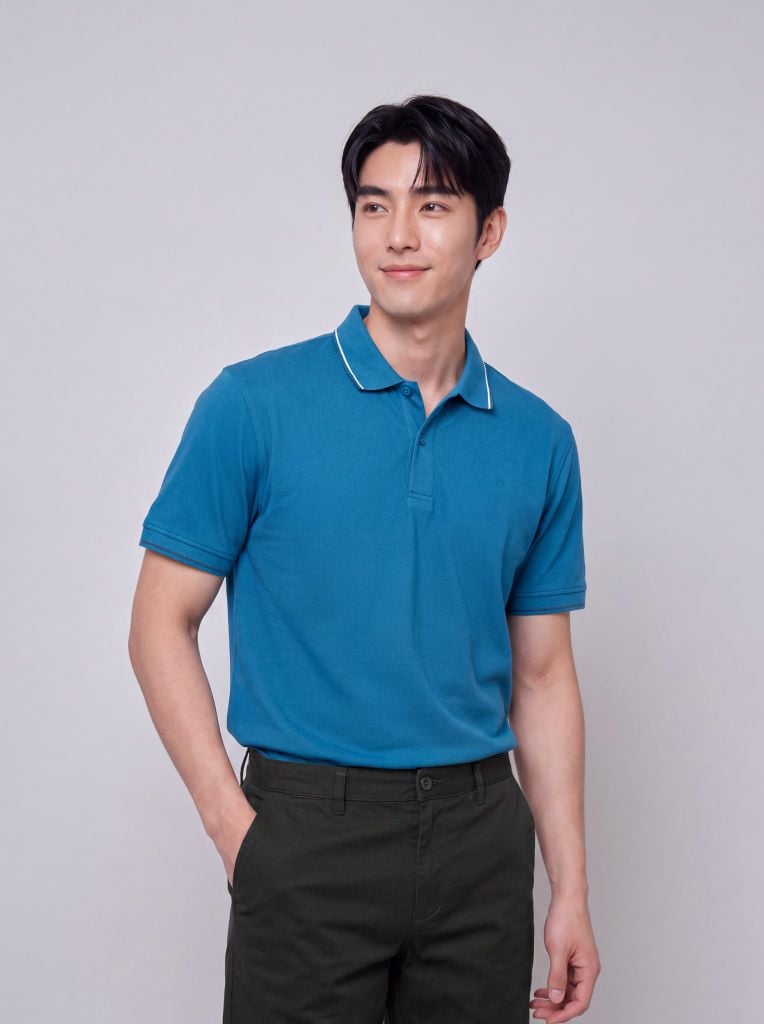 Áo phông nam cộc tay May 10 mã 140126215LV Xanh Cổ Vịt