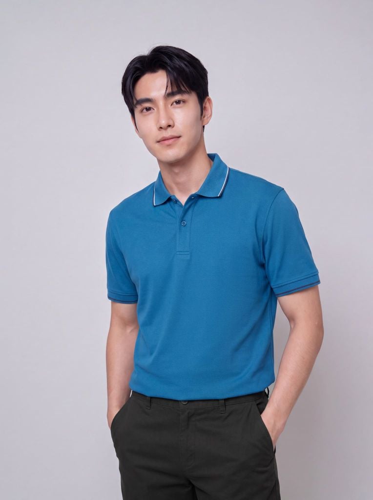 Áo phông nam cộc tay May 10 mã 140126215LV Xanh Cổ Vịt