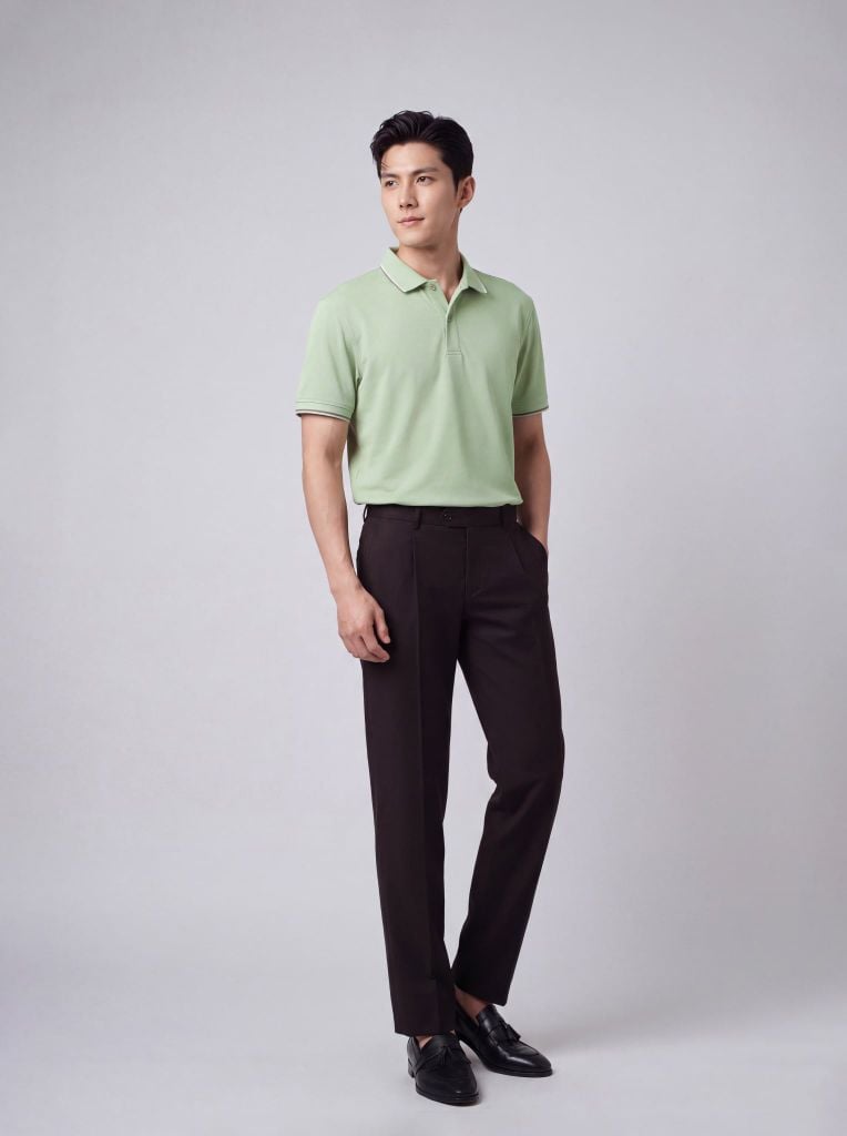 Áo phông nam cộc tay May 10 mã 140126215LV Xanh mint