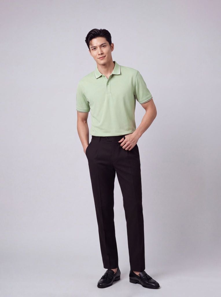 Áo phông nam cộc tay May 10 mã 140126215LV Xanh mint