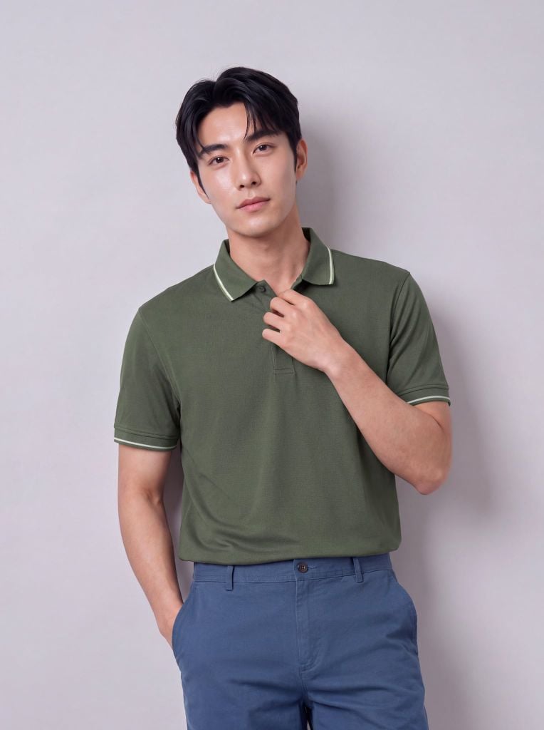 Áo phông nam cộc tay May 10 mã 140126215LV Xanh Olive