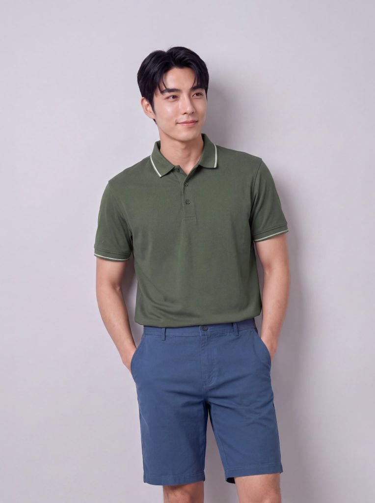 Áo phông nam cộc tay May 10 mã 140126215LV Xanh Olive