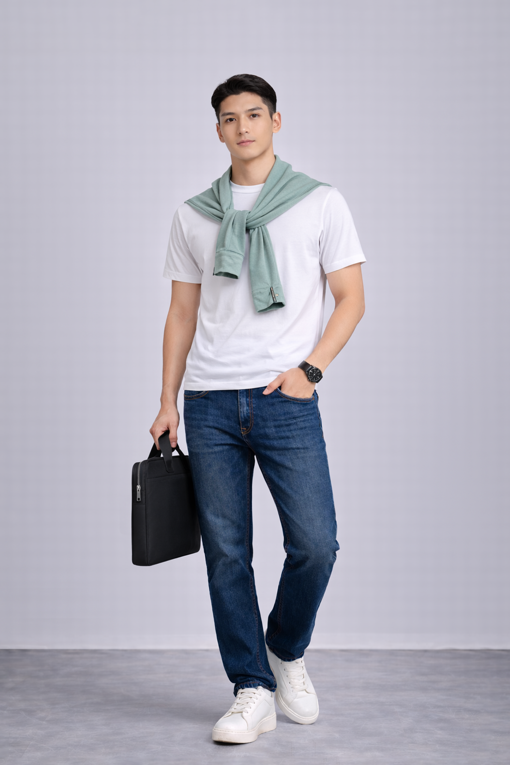 Áo T-SHIRT nam cộc tay May 10 mã 140126070LV Trắng