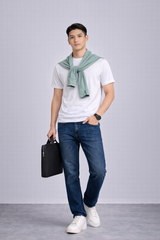 Áo T-SHIRT nam cộc tay May 10 mã 140126070LV Trắng