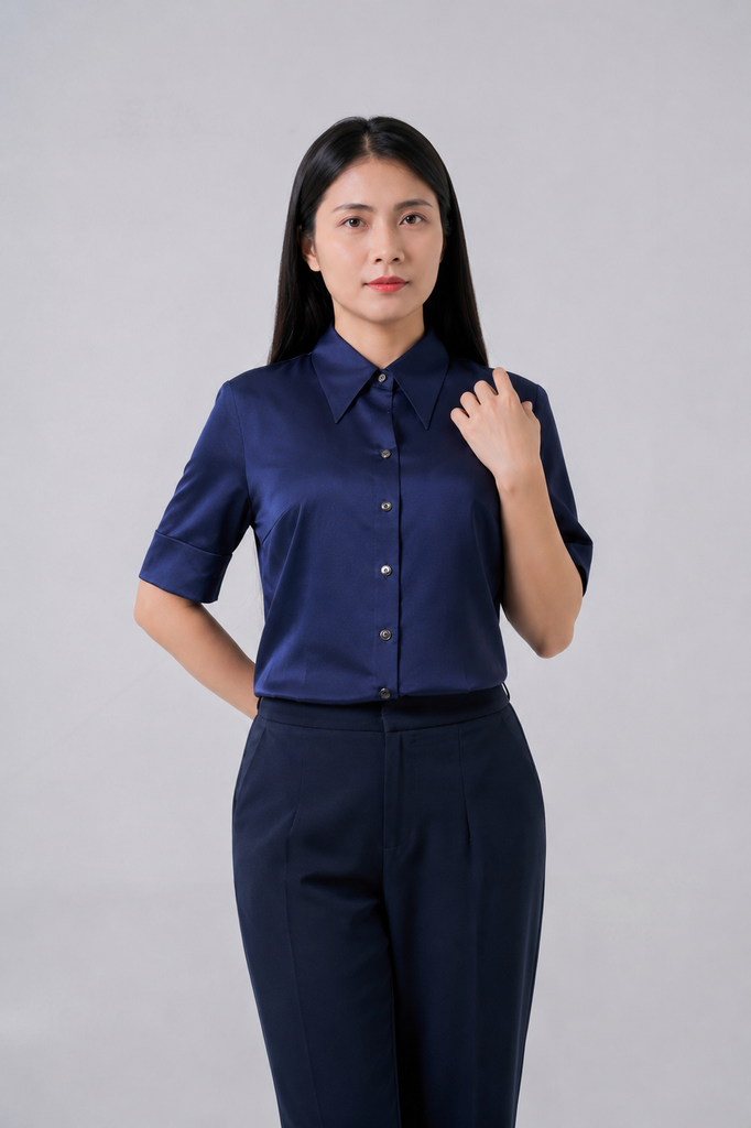 Sơ mi nữ cộc tay GrusZ mã 010226058GZ ID021